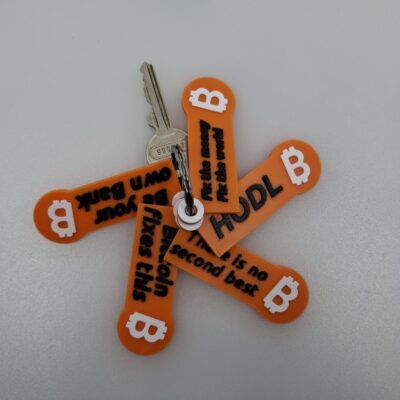Individueller Bitcoin Schlüsselanhänger & Einkaufswagenchip