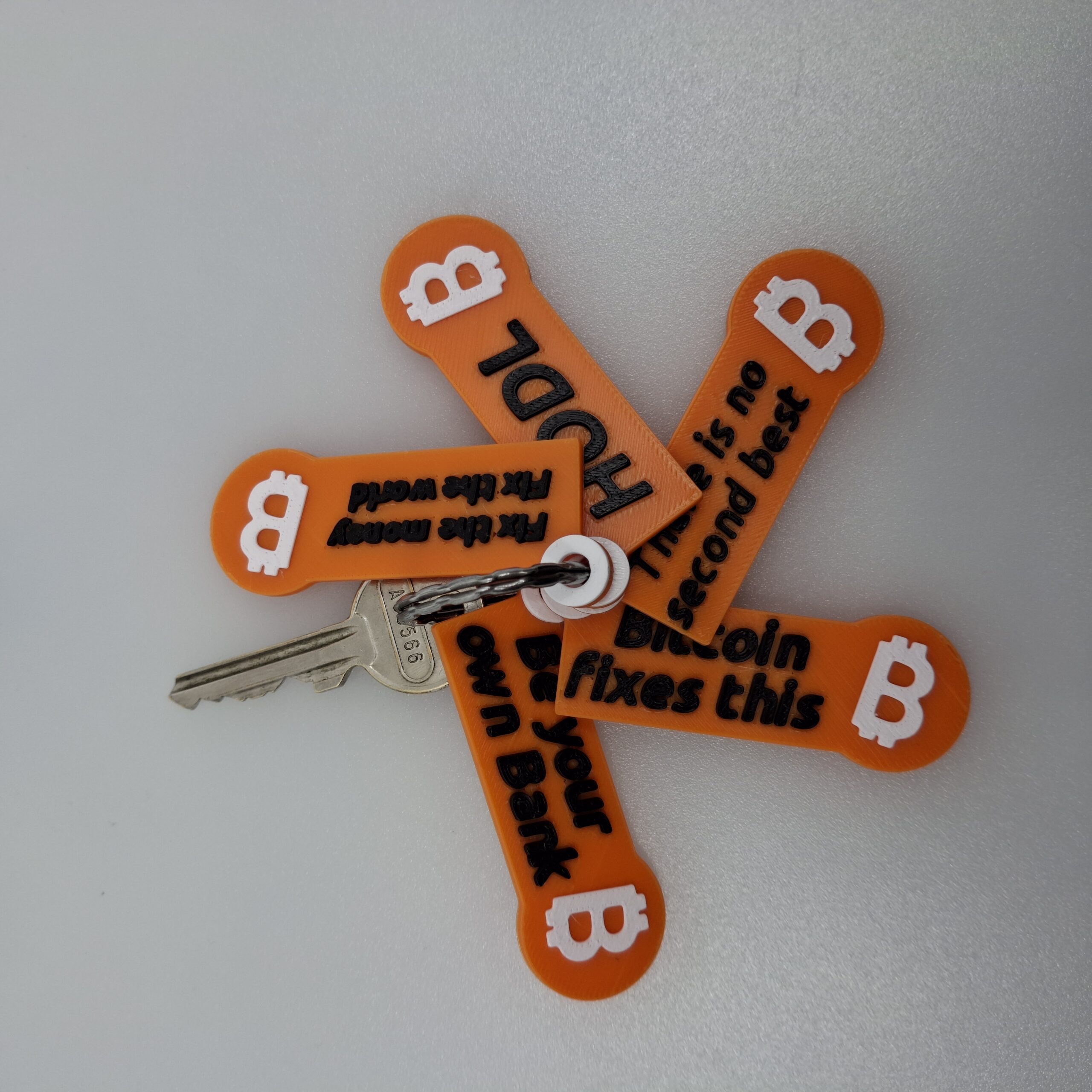 Individueller Bitcoin Schlüsselanhänger & Einkaufswagenchip