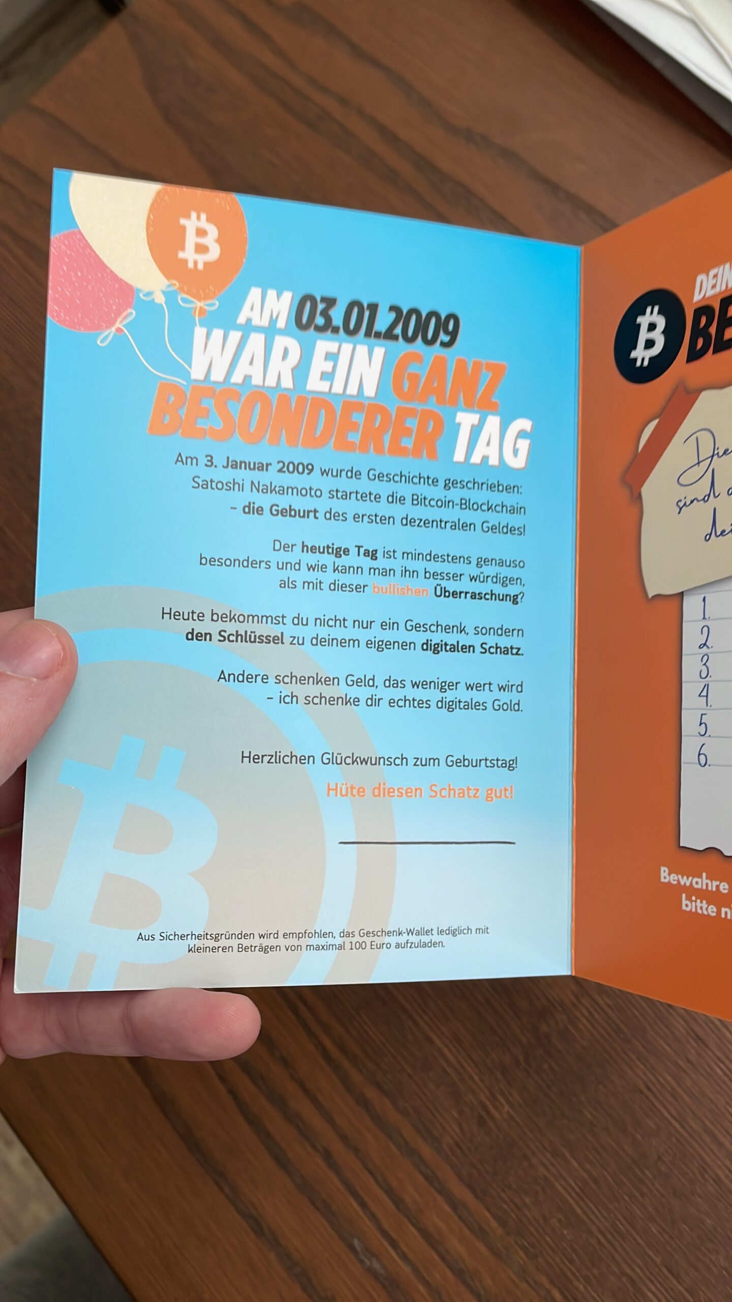 Bitcoin Geburtstagskarte (Perfekt zum Orangepillen) – Bild 6