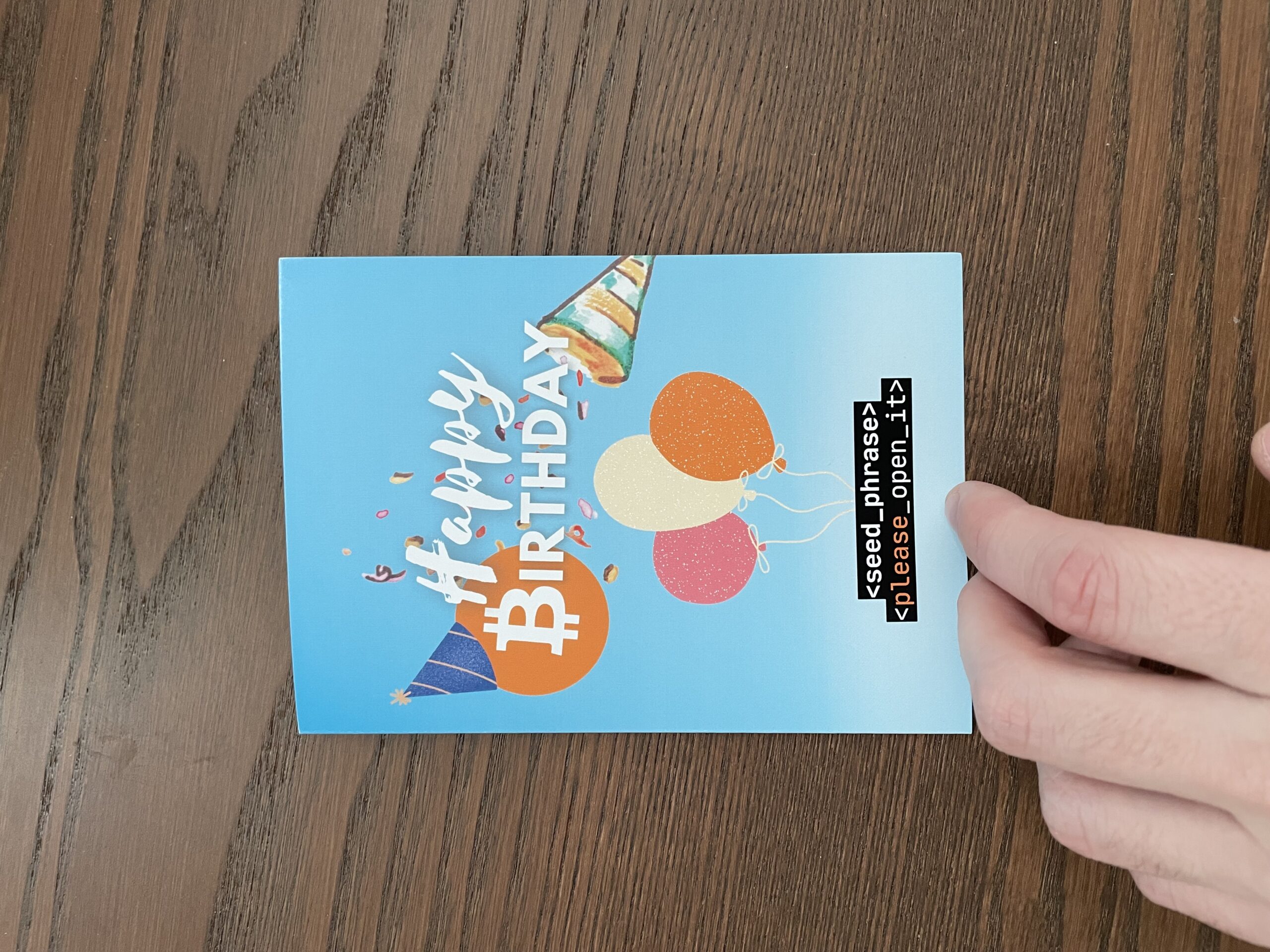 Bitcoin Geburtstagskarte (Perfekt zum Orangepillen) – Bild 3