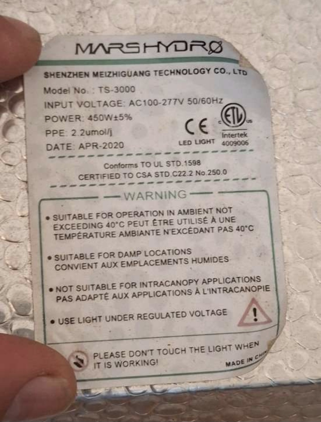 LED Growlampe Mars-Hydro TS3000 – Bild 4