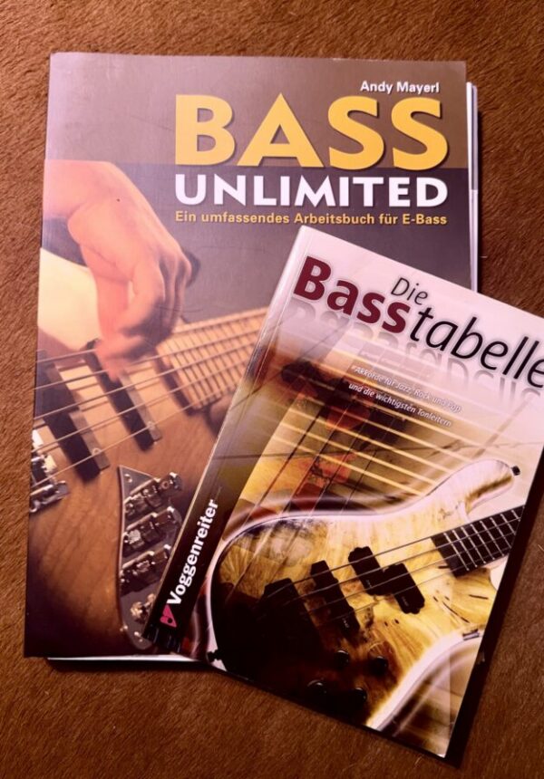 E-Bass-Schule "Bass unlimited" und "Die Basstabelle"