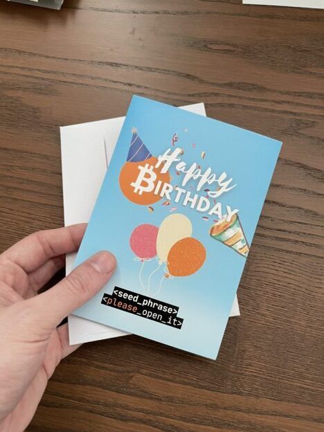 Bitcoin Geburtstagskarte (Perfekt zum Orangepillen) – Bild 2