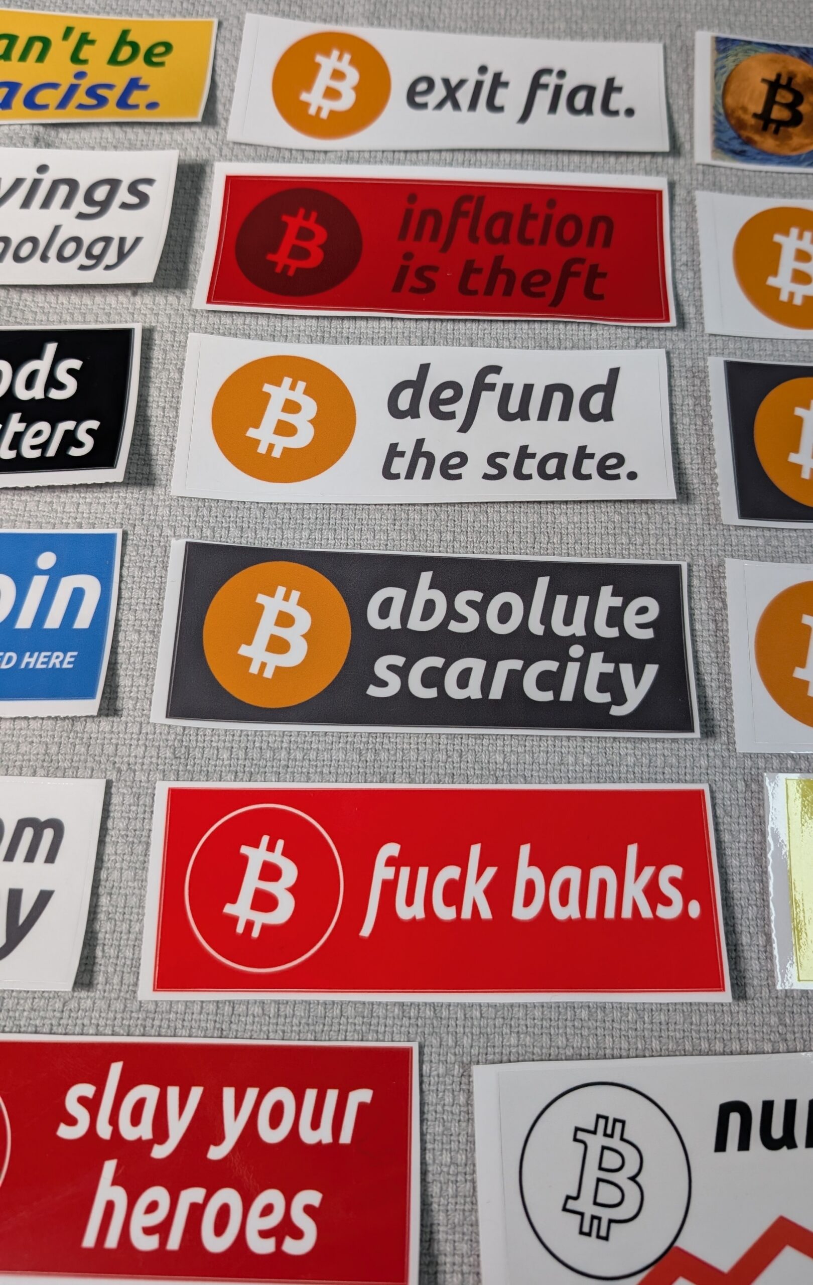 Bitcoin Aufkleber Set (17 Motive) Premium Sticker, wetterfest & UV-beständig – Bild 3