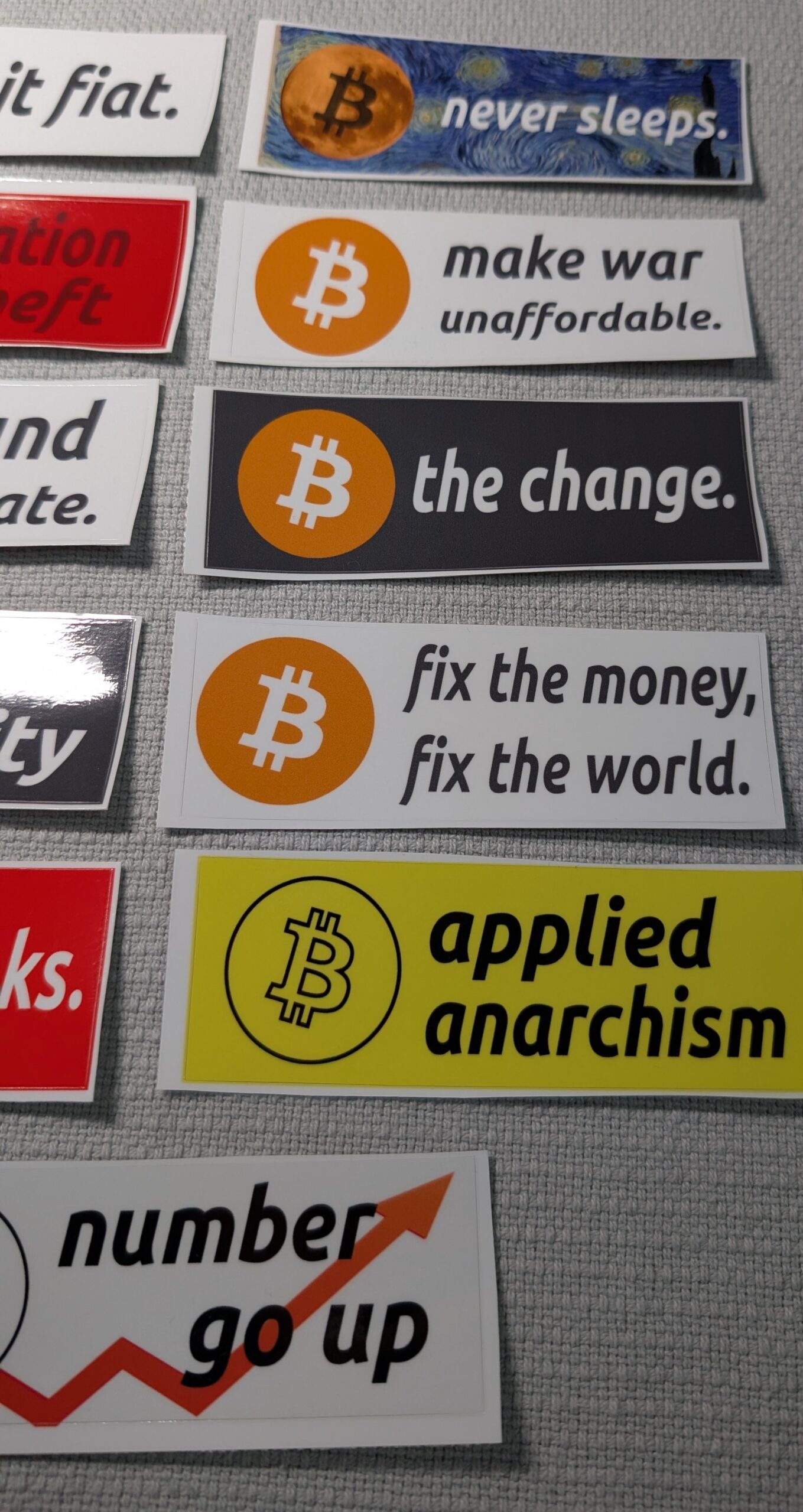 Bitcoin Aufkleber Set (17 Motive) Premium Sticker, wetterfest & UV-beständig – Bild 4