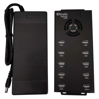 Bitcoin Merch® - 10 Port Powered USB Hub