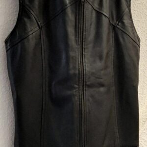 Lammleder Weste | Größe M (Maße!) | Schwarz Lamm Leder Lederweste
