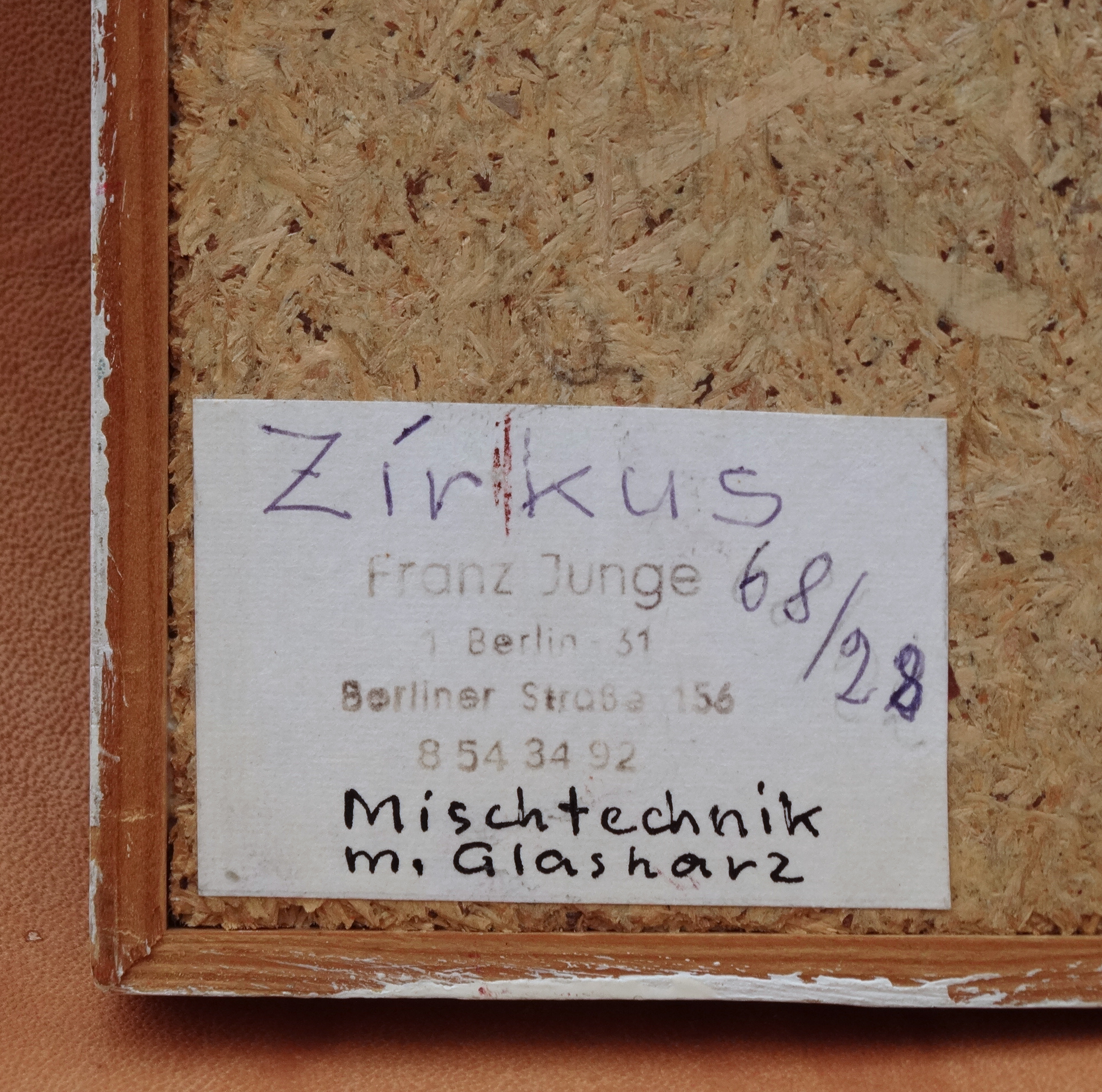 Zirkus-Gemälde, Circus-Szene, Clown, Artisten, Franz Junge, Berlin 1968 – Bild 4