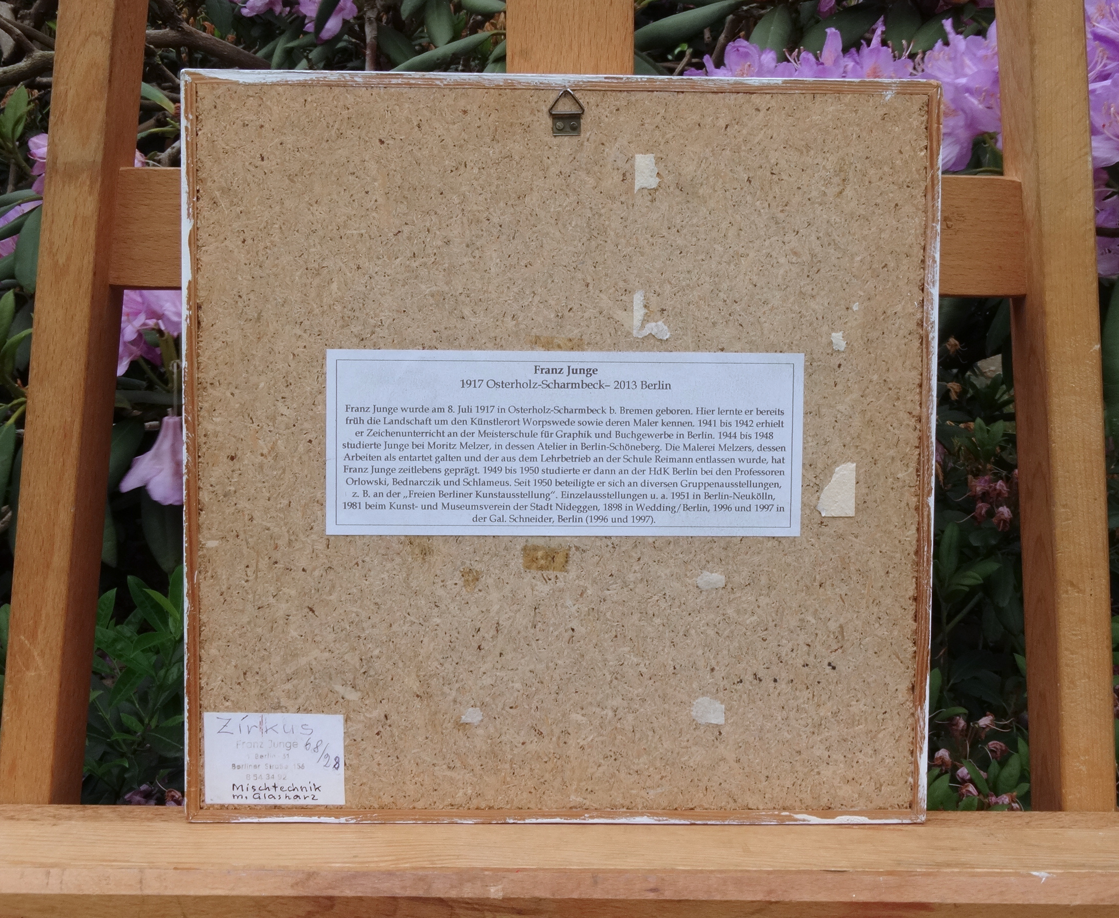 Zirkus-Gemälde, Circus-Szene, Clown, Artisten, Franz Junge, Berlin 1968 – Bild 3