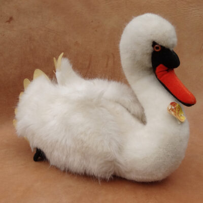 Großer weißer Schwan, Firma STEIFF, Vintage, Germany, large white swan