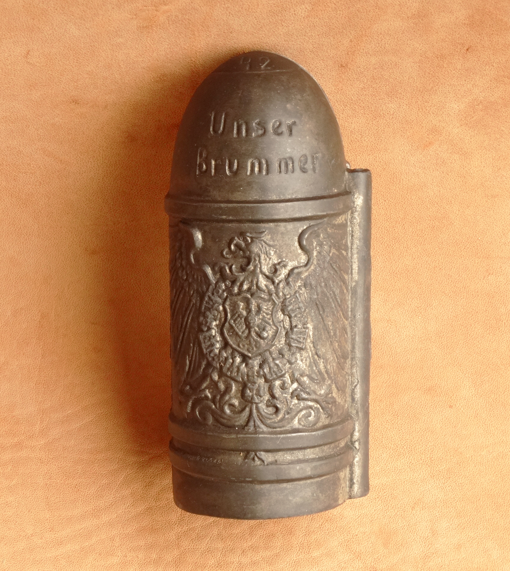 „Dicke Bertha“, patriotisches Tintenfaß, 1. WK, Schreibtischdeko! 1914-1918 – Bild 4