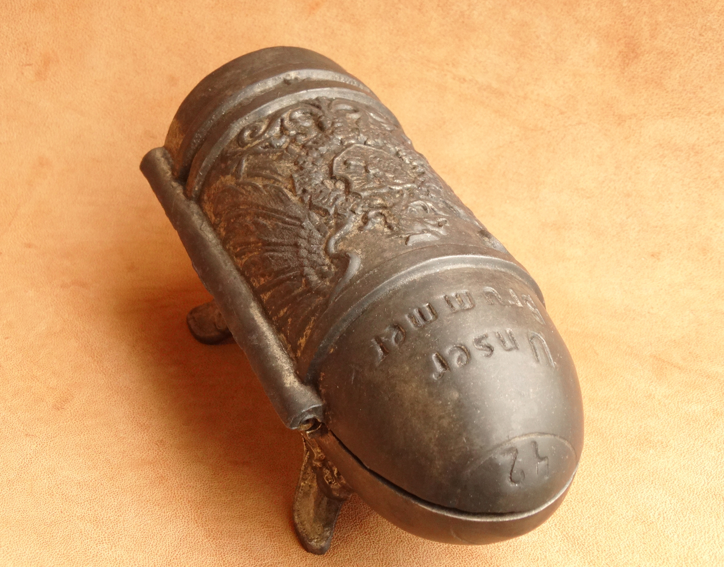 „Dicke Bertha“, patriotisches Tintenfaß, 1. WK, Schreibtischdeko! 1914-1918 – Bild 2