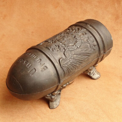 „Dicke Bertha“, patriotisches Tintenfaß, 1. WK, Schreibtischdeko! 1914-1918