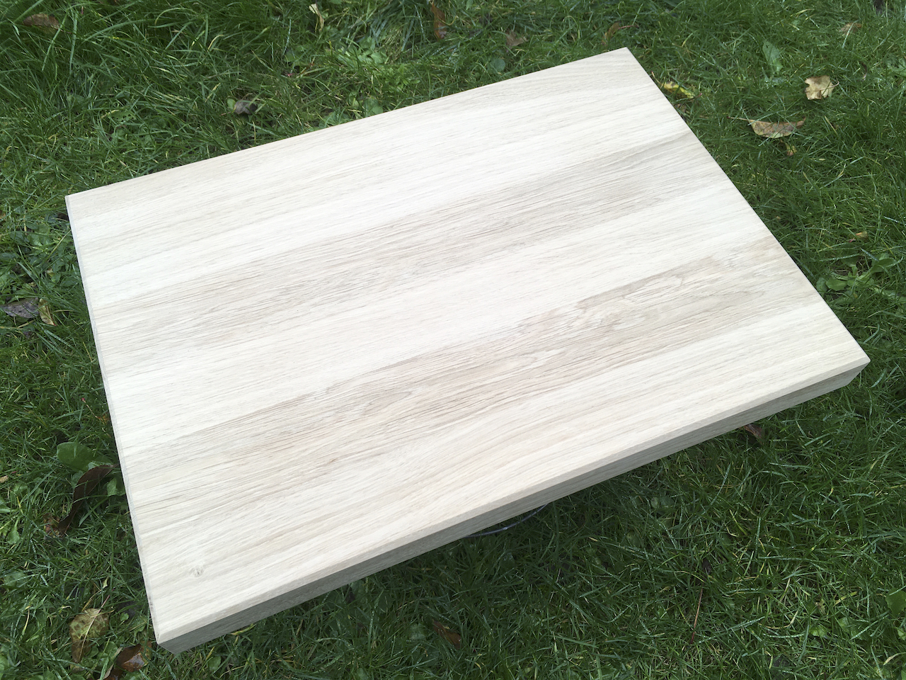 Eichen Holz Schneidebrett Platte Block Hack Brotzeit Küchen groß – Bild 3