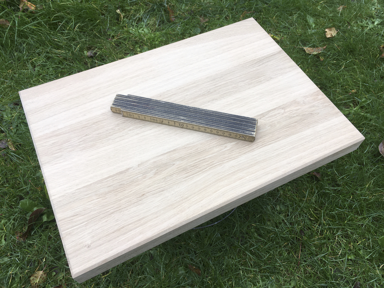 Eichen Holz Schneidebrett Platte Block Hack Brotzeit Küchen groß – Bild 4