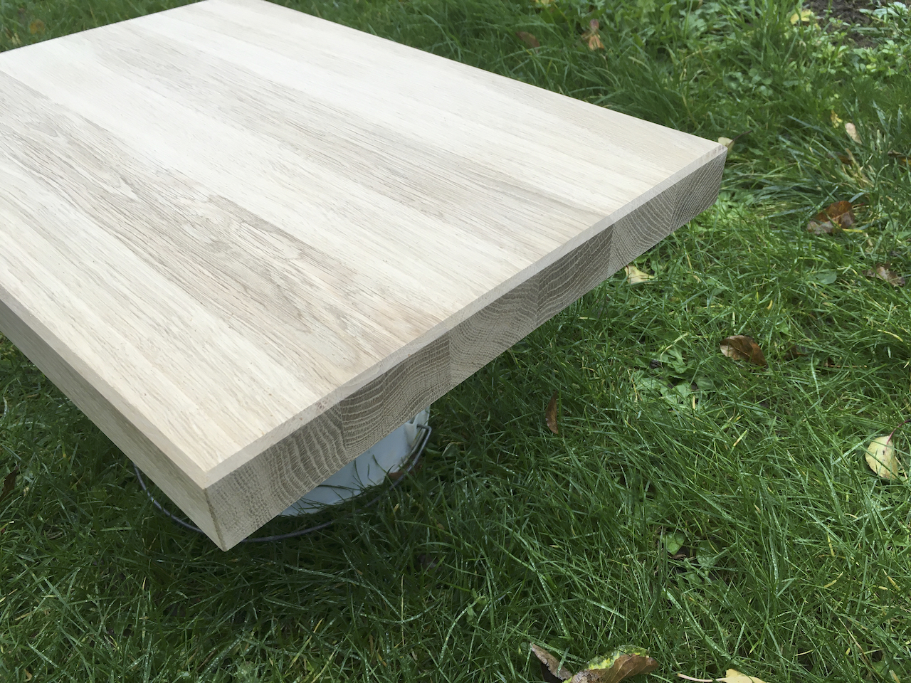 Eichen Holz Schneidebrett Platte Block Hack Brotzeit Küchen groß – Bild 7