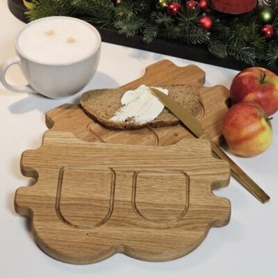 Frühstücksbretter aus massiver Eiche – Bitcoin Design