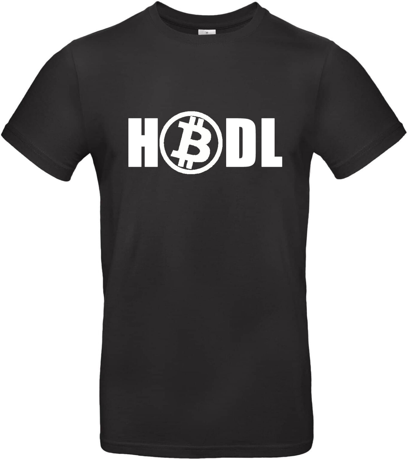 T-Shirt mit Flockdruck - "HODL" oder "EAT, SLEEP, BUY BITCOIN" oder "REBEL" oder "BITCOIN LOGO KLEIN" – Bild 2