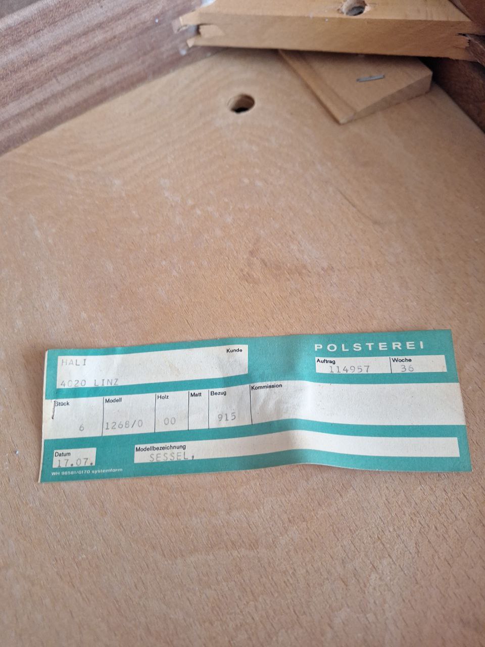 8 Stk. HALI / Wiesner & Hager Vintage Sessel - Teak-/ Buche-Massivholz & grüner Cord - 60/70er Jahre - Top Zustand – Bild 12