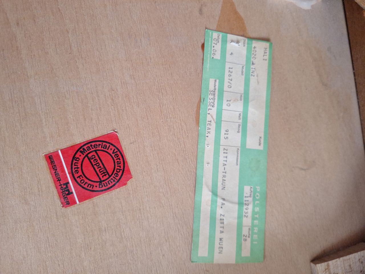 8 Stk. HALI / Wiesner & Hager Vintage Sessel - Teak-/ Buche-Massivholz & grüner Cord - 60/70er Jahre - Top Zustand – Bild 13