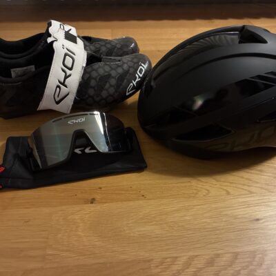 EKOI Triathlon / Rennrad Set – Schuhe + Helm + Brille