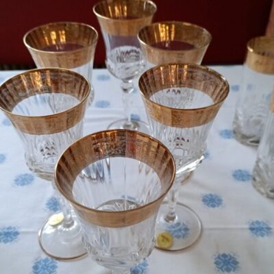 Exklusives Venizianisches Kristallglas-Set 37-teilig | 24% Bleikristall | Echtgolddekor | Karaffe & Gläser