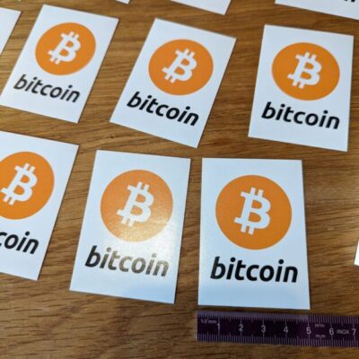 Bitcoin Sticker Aufkleber 5x7cm