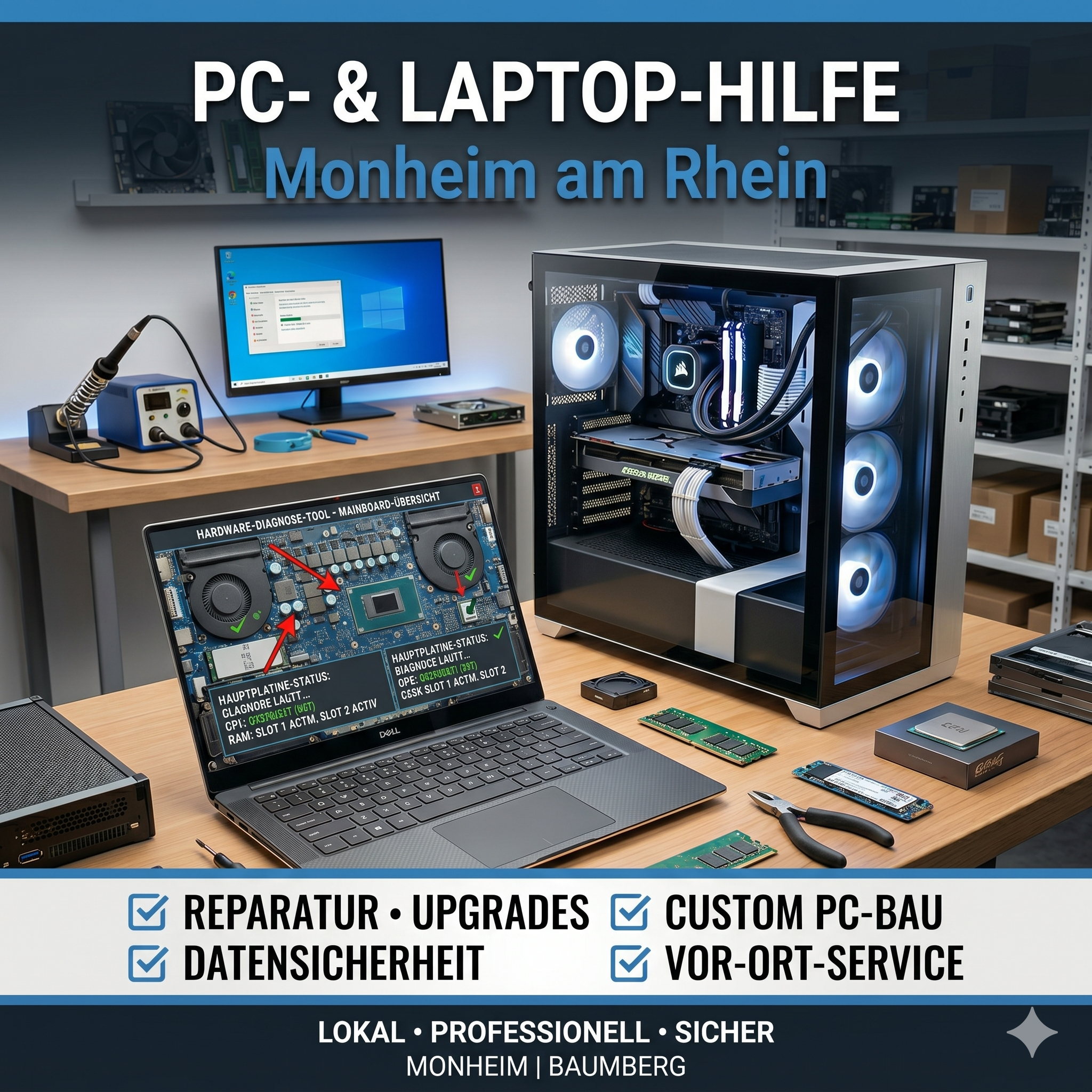 💻 PC- & Laptop-Hilfe | Custom PC-Bau & Datenrettung in Monheim