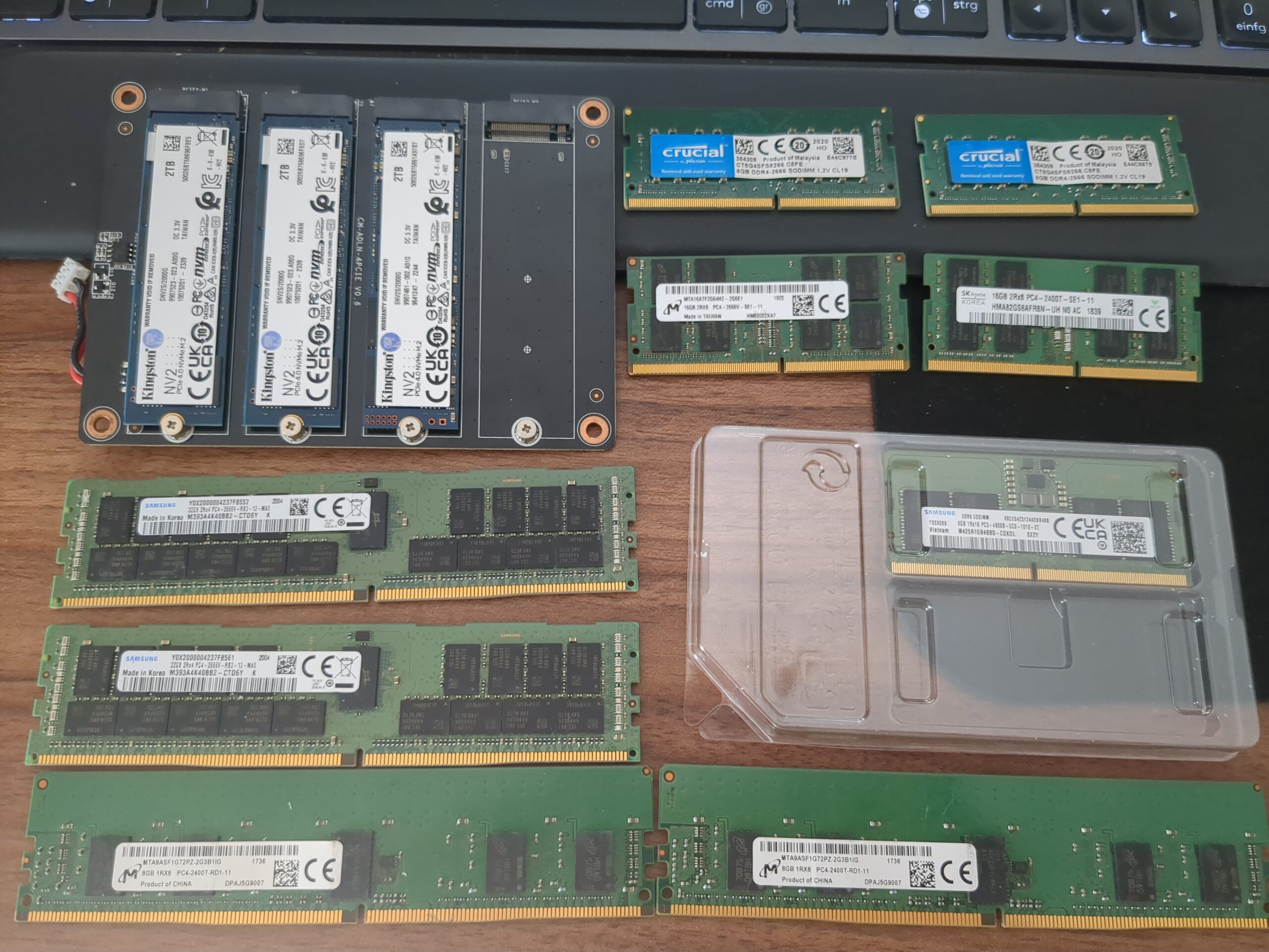 Diverse NVME Speicher & RAM Riegel