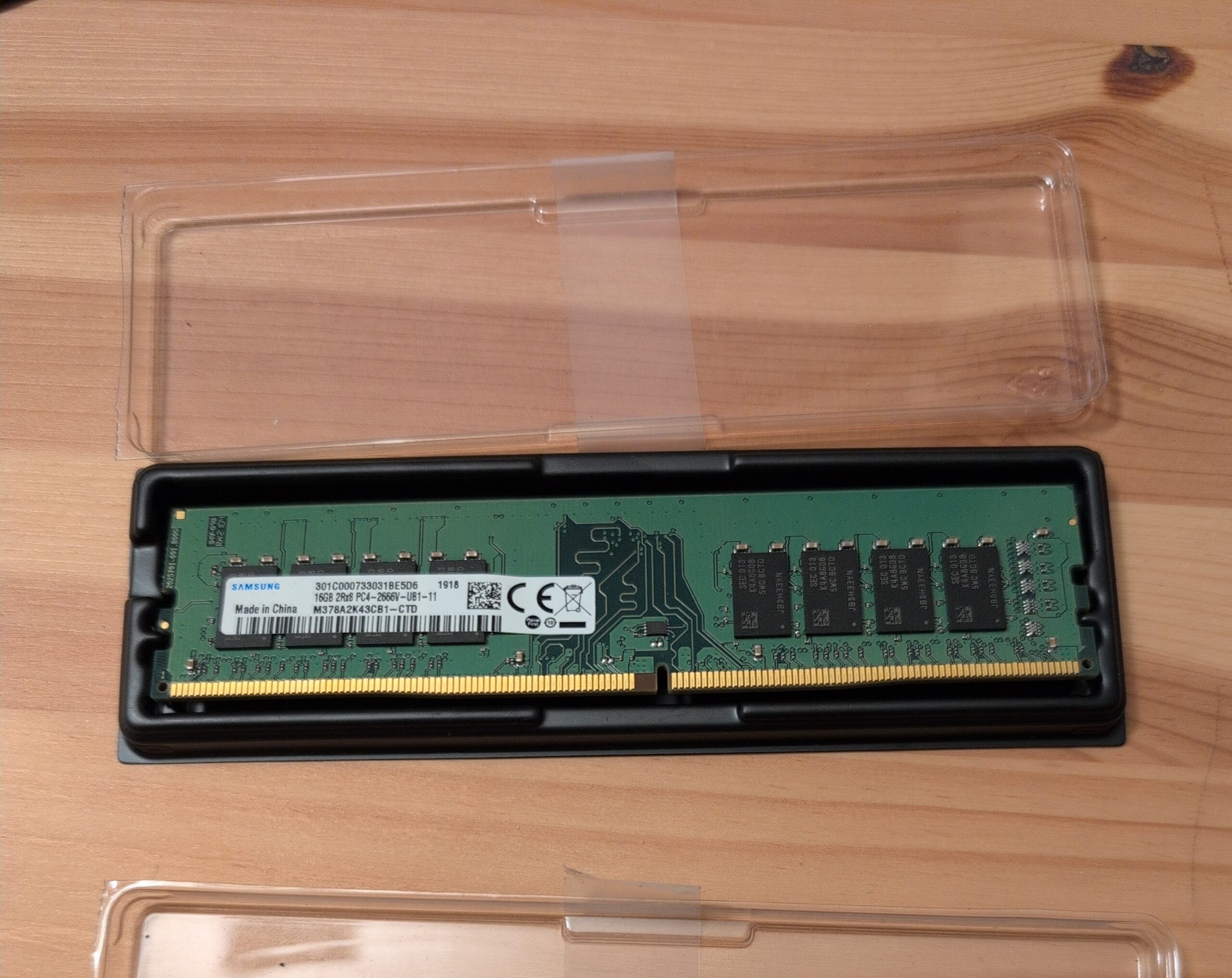 Samsung 32GB DDR4‑2666 (2×16GB) UDIMM – M378A2K43CB1‑CTD – gebraucht
