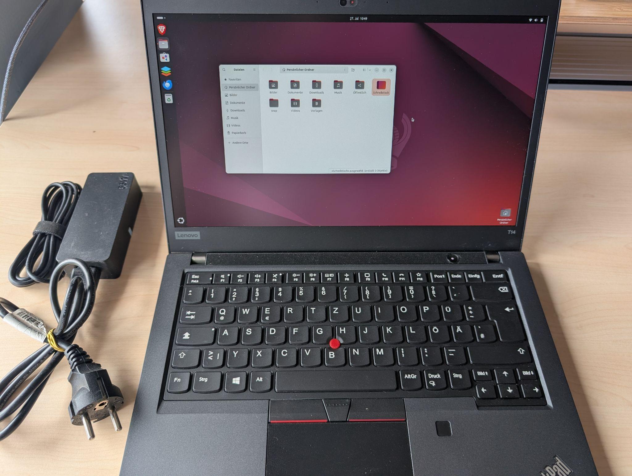 Lenovo ThinkPad T14 mit Ubuntu Linux | Refurbished (Wie Neu)