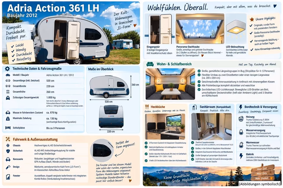Adria Action 361LH | BJ12 | Mover | 200Ah Batt | Vorzelt | 100kmh – Bild 10