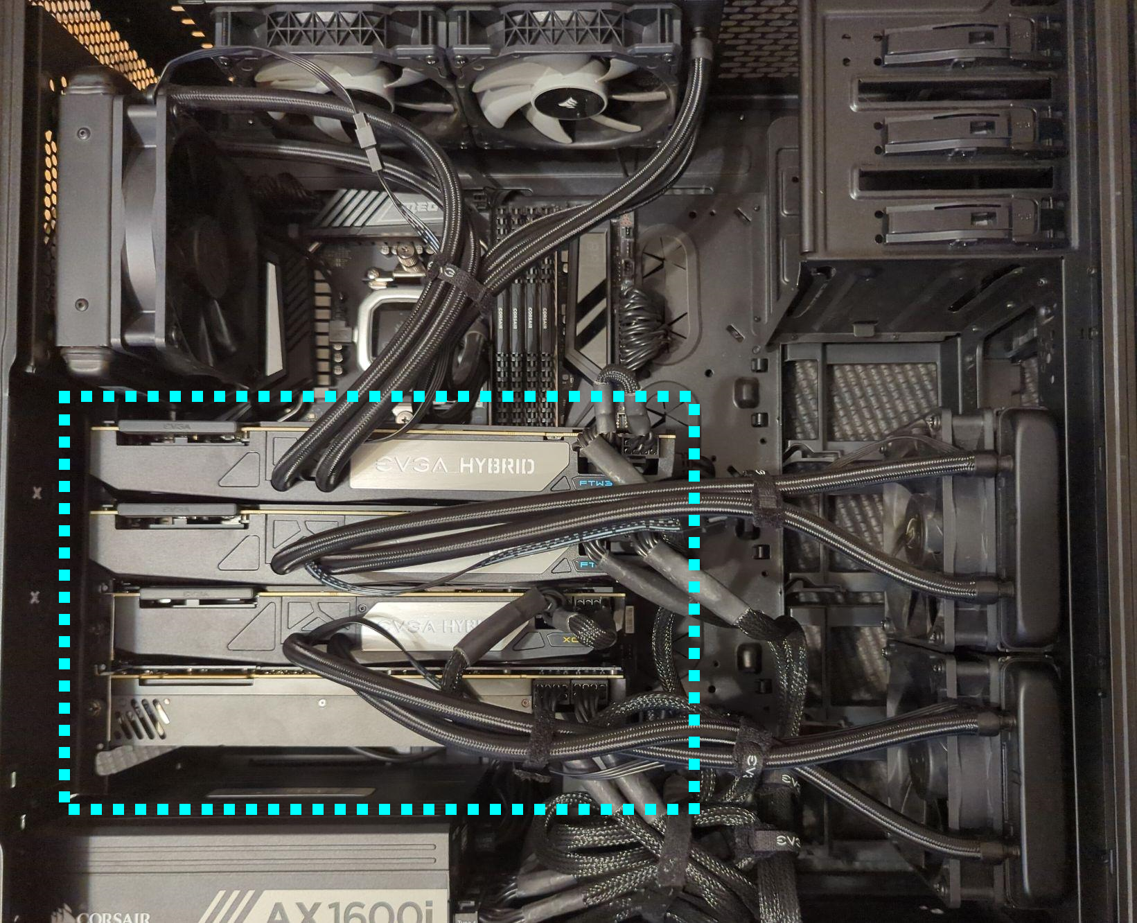 1- 4x NVIDIA GeForce RTX 2080 Ti - 11GB GDDR6 VRAM 616 GB/s - 3x WaKü 1xLuKü - KEIN MINING! – Bild 2