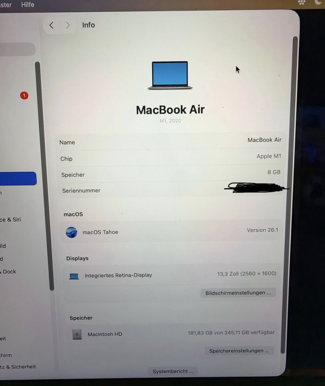 Macbook Air 13“ M1 128gb 2020 – Bild 4