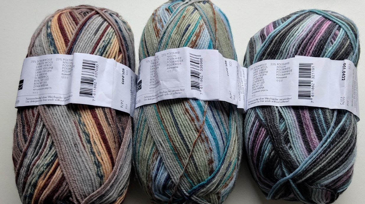 6 Knäuel Lang Yarns Socken Strickgarn | Stricken Häkeln Basteln Winter – Bild 3