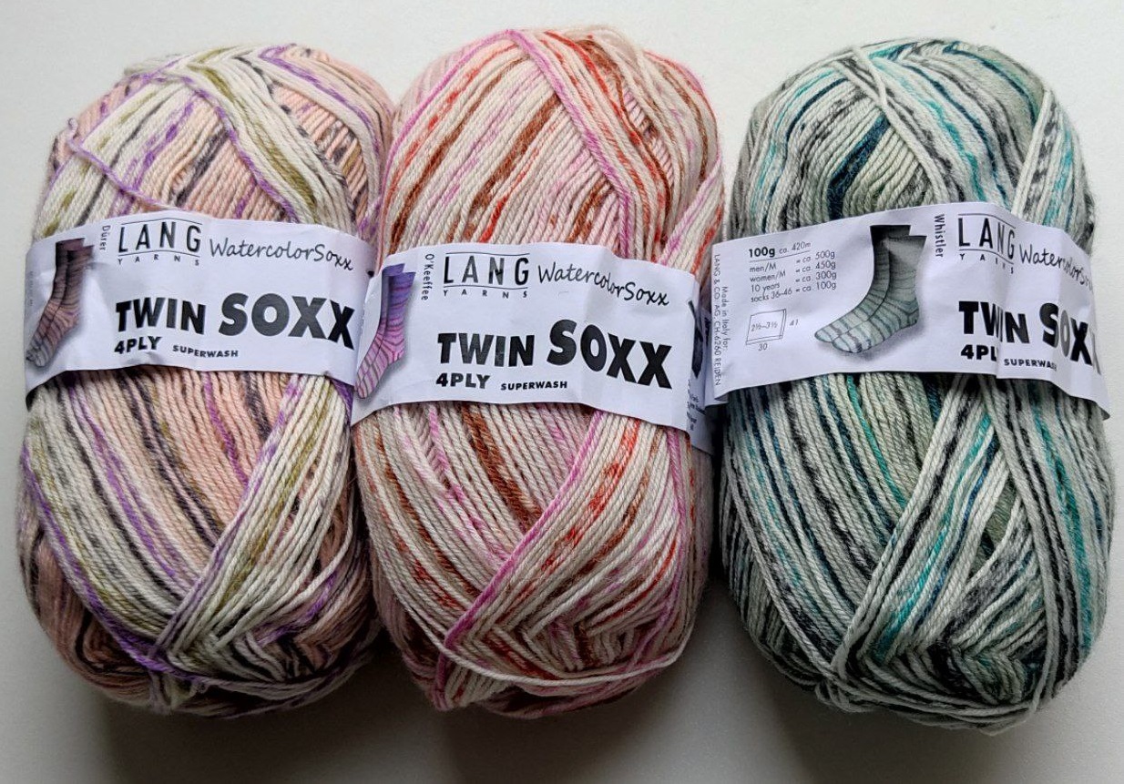 6 Knäuel Lang Yarns Socken Strickgarn | Stricken Häkeln Basteln Winter – Bild 5