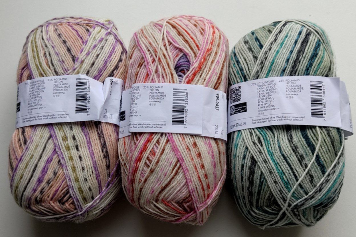 6 Knäuel Lang Yarns Socken Strickgarn | Stricken Häkeln Basteln Winter – Bild 6